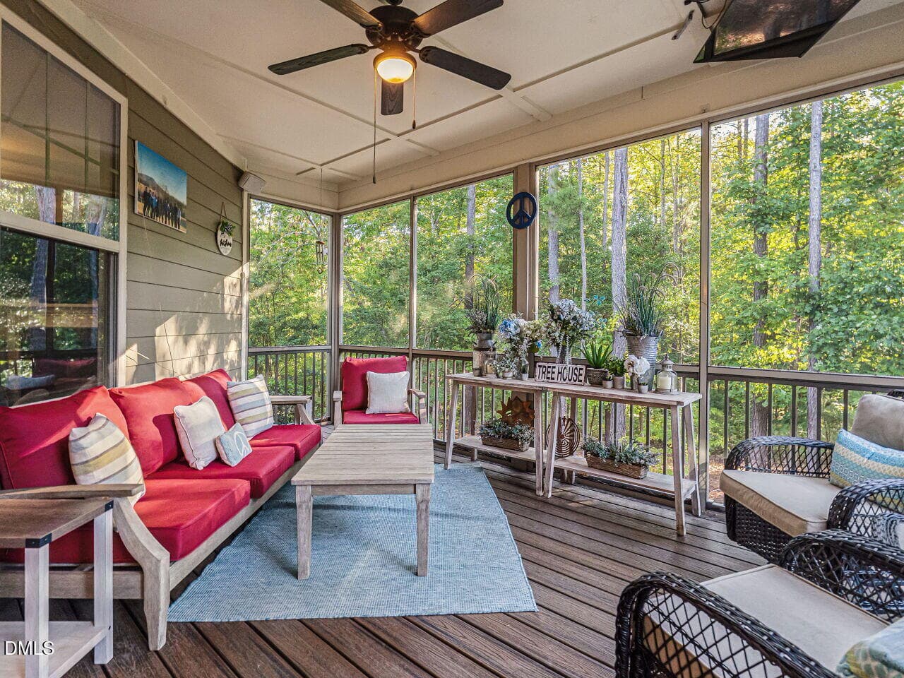Screened Porch Overlooking Wooded Yard - 433 Belle Gate Place, Cary, NC 27519