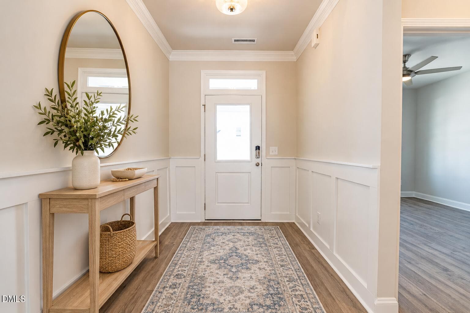 Polished Foyer with Oak Console - 1900 Pinecliff Court, Fuquay Varina, NC 27526