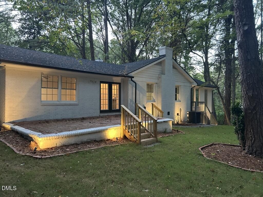02-Back Patio View - 1409 Trailwood Drive, Raleigh, NC 27606