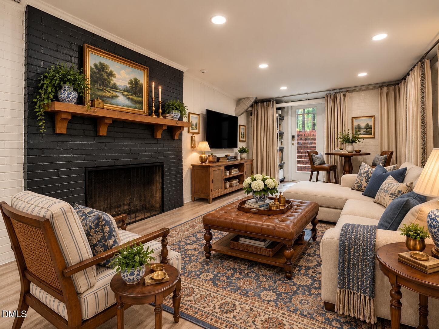 Cozy Living Room Without Fireplace Hood - 3725 Hope Valley Road, Durham, NC 27707
