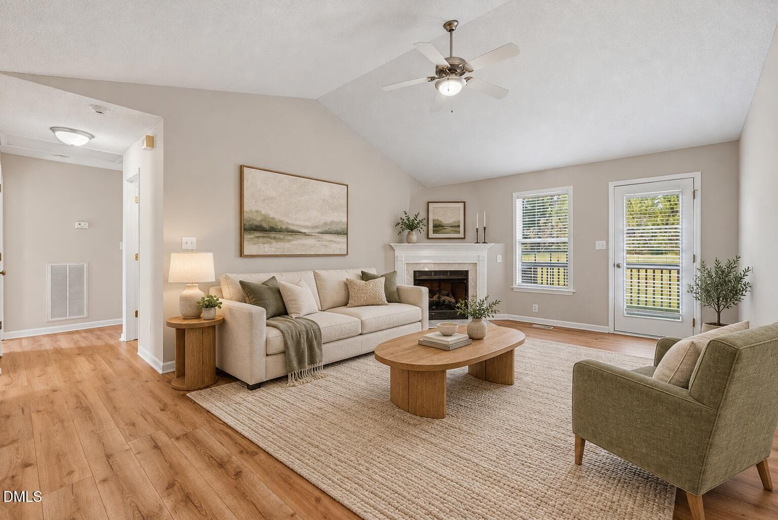 Living-room-staged - 27 Old Tree Court, Willow Springs, NC 27592
