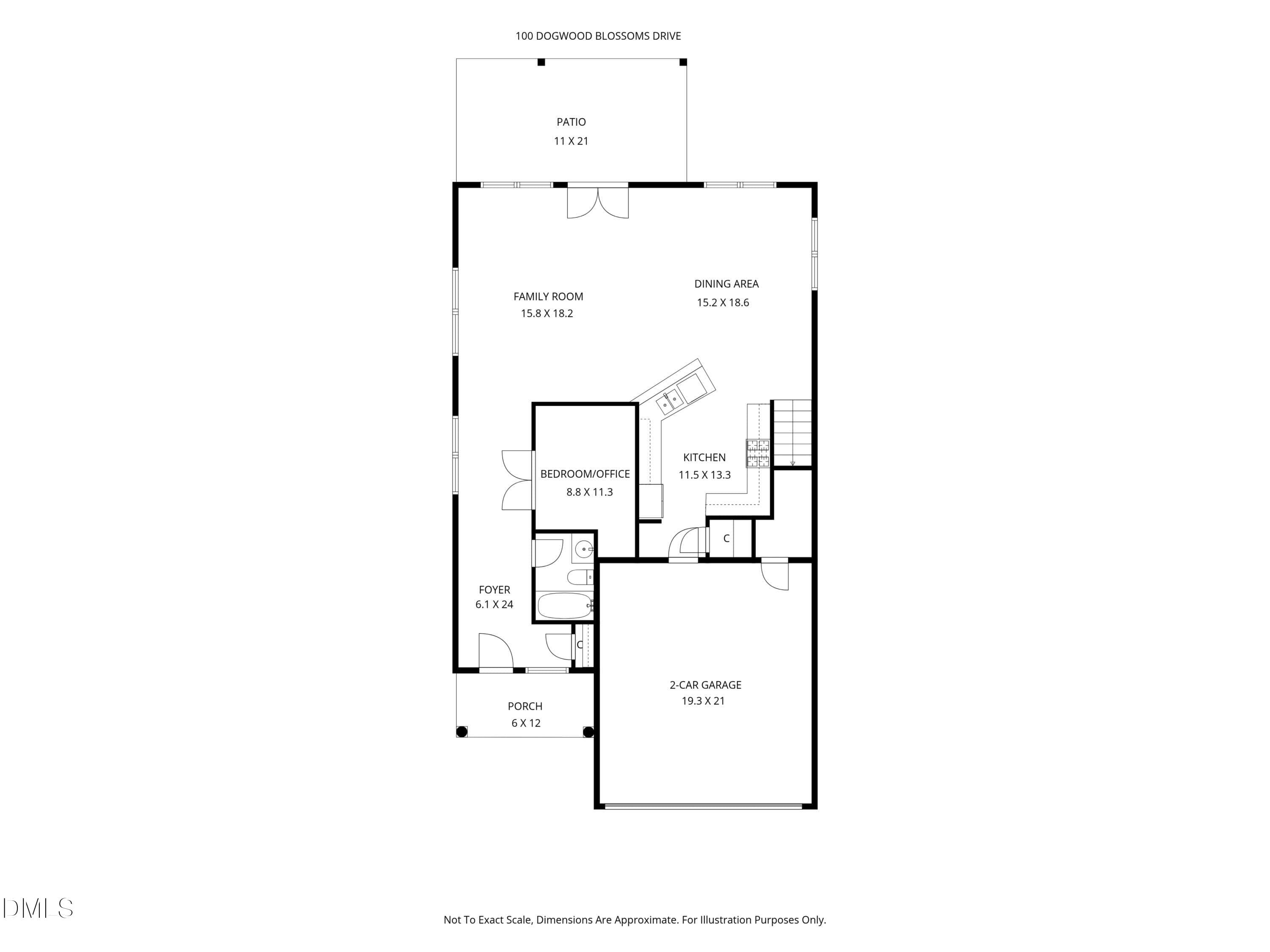 Floor Plan 2.0 JPG #1 - 100 Dogwood Blos - 100 Dogwood Blossoms Drive, Durham, NC 27703