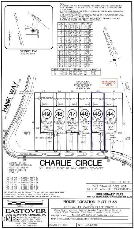 Plot Plan - 156 Charlie Circle, Angier, NC 27501