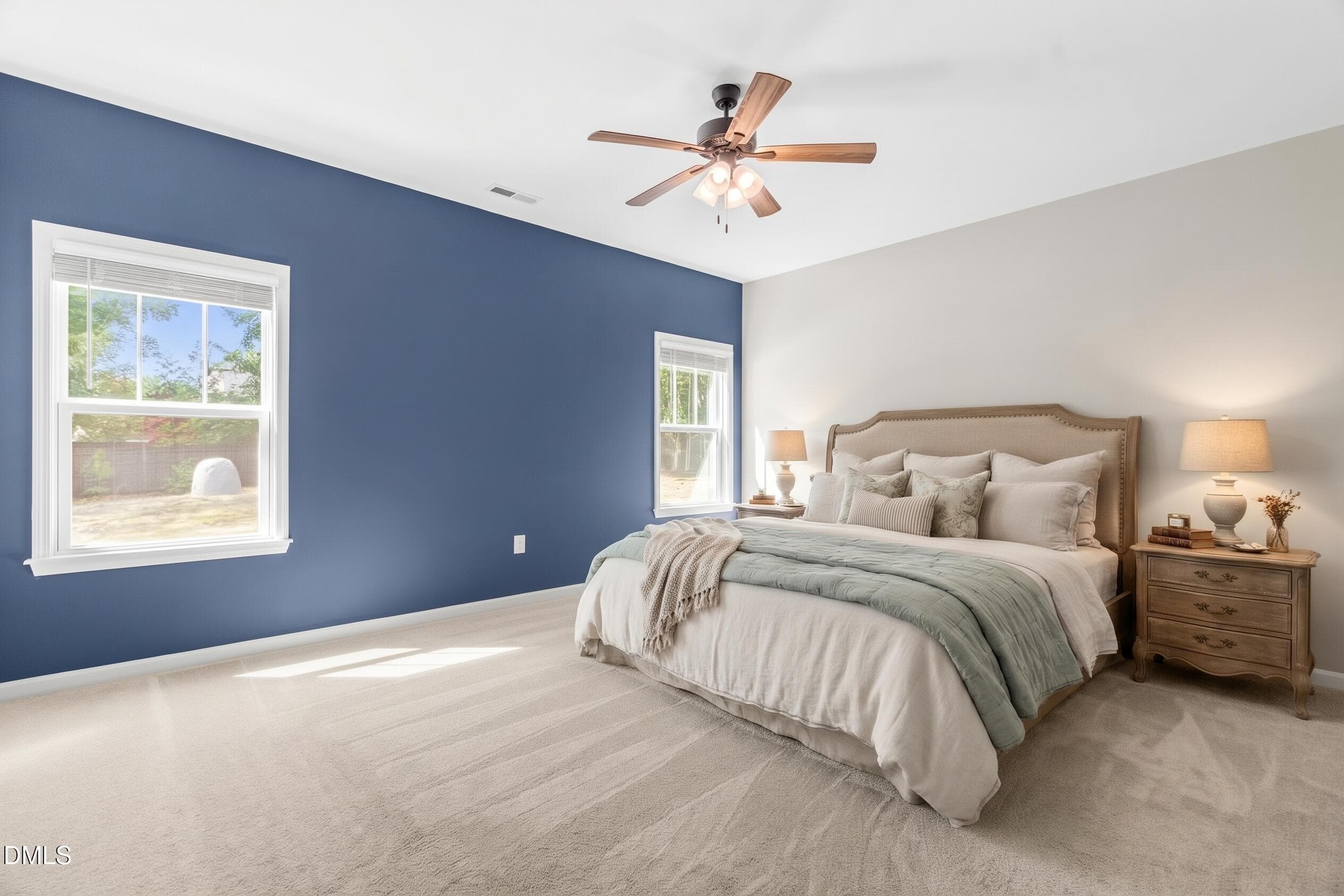 Primary Bedroom - Virtual Staging - 145 Talicud Trail, Apex, NC 27539