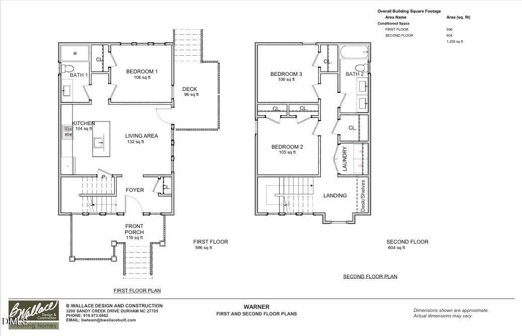 Warner Floor Plan jpeg - 612 Hemlock Avenue, Durham, NC 27707