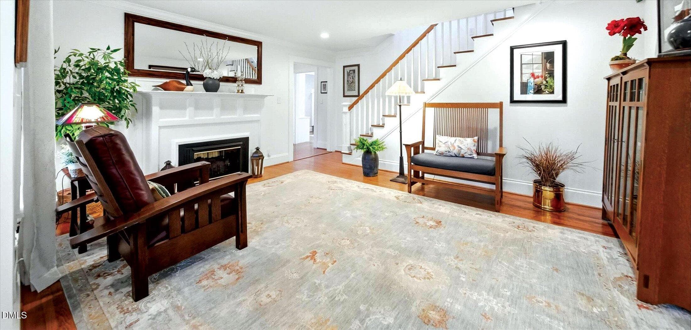 02-frontroom_stairs - 3453 Plateau Road, Newton, NC 28658