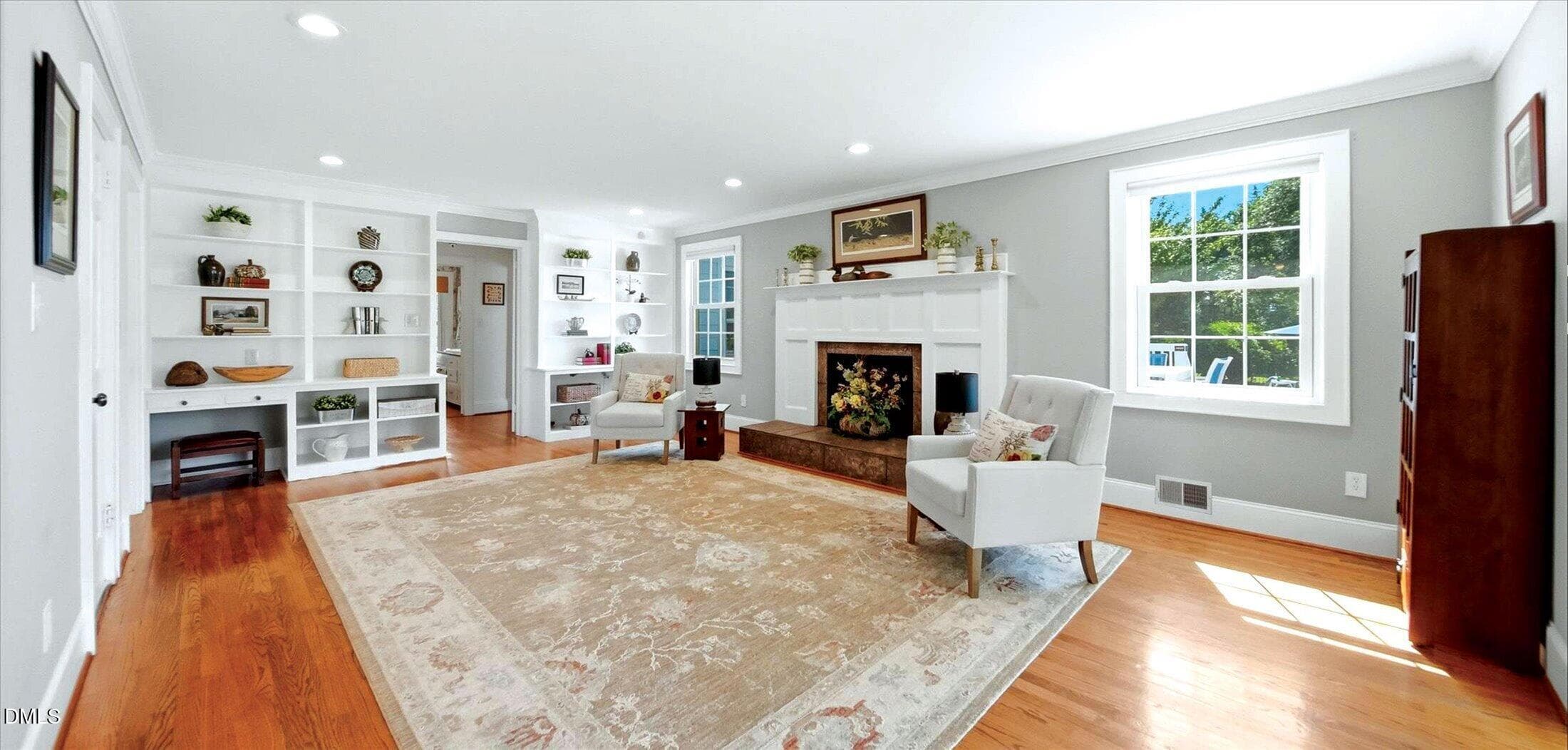04-den-bookshelves - 3453 Plateau Road, Newton, NC 28658