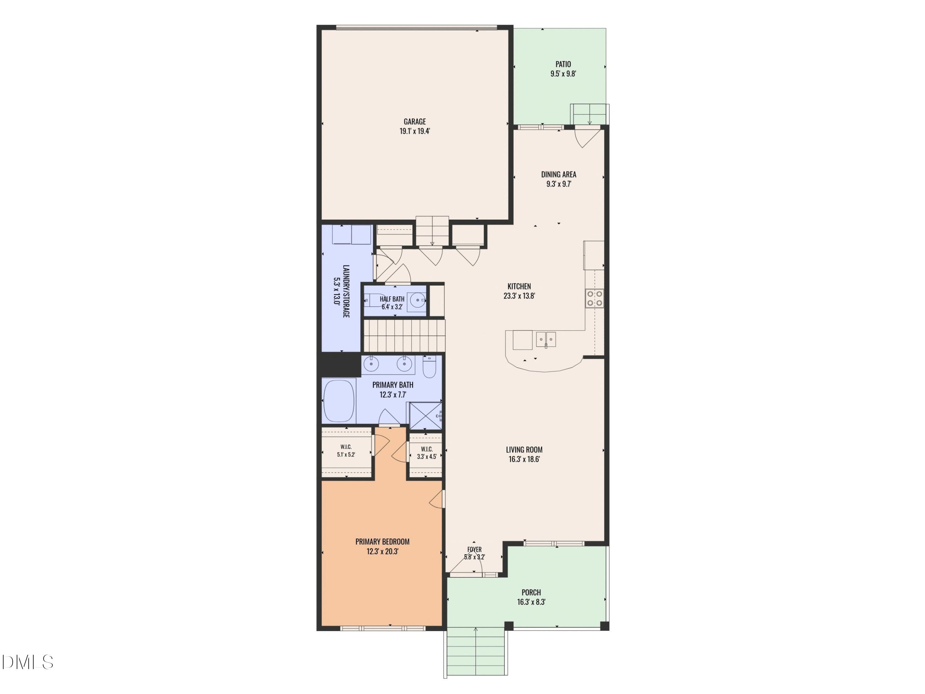 1104 Palace Garden Way, first floor plan - 1104 Palace Garden Way, Raleigh, NC 27603