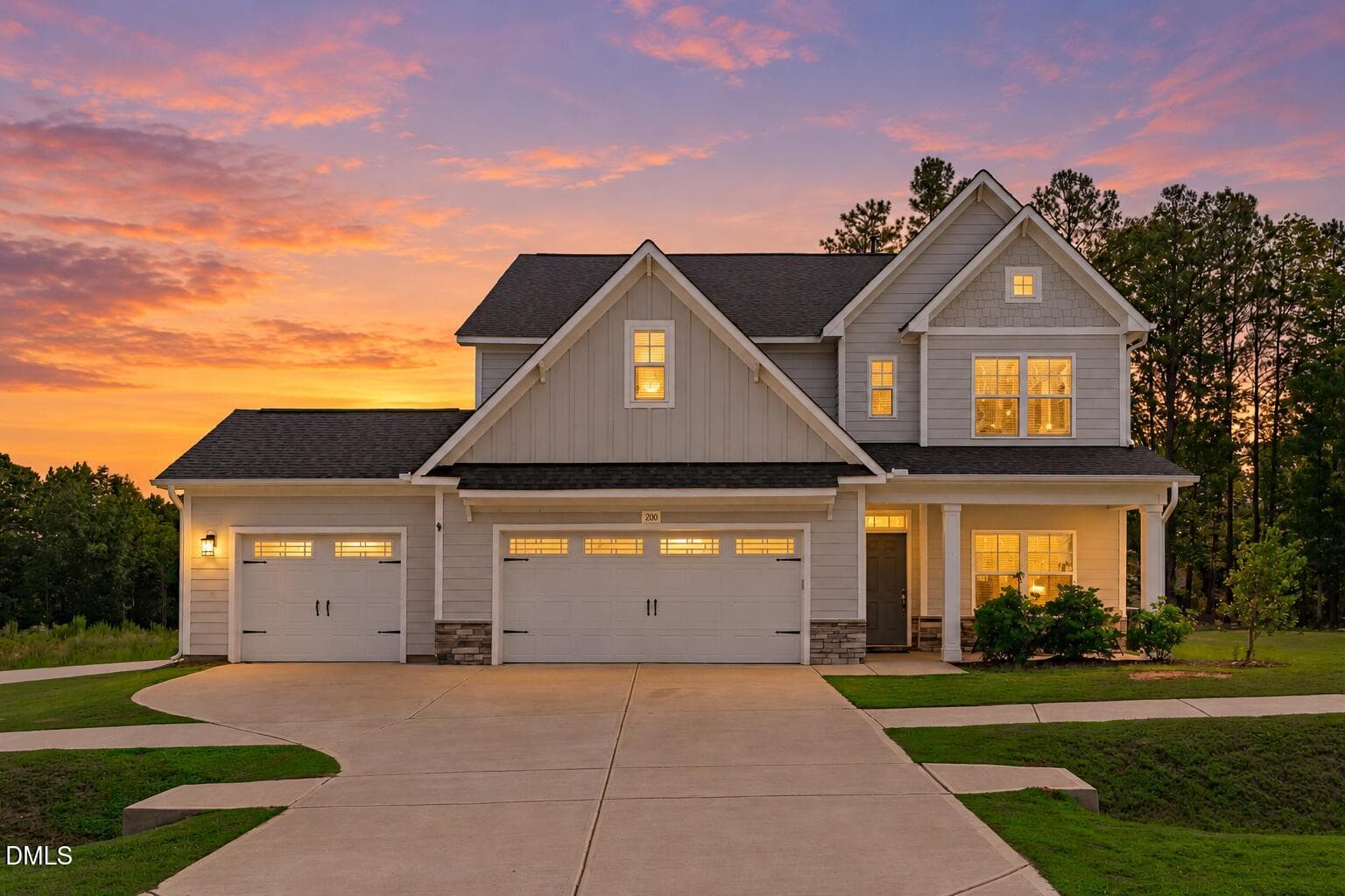 Warm Twilight Suburban Home - 200 Sutherland Drive, Franklinton, NC 27525