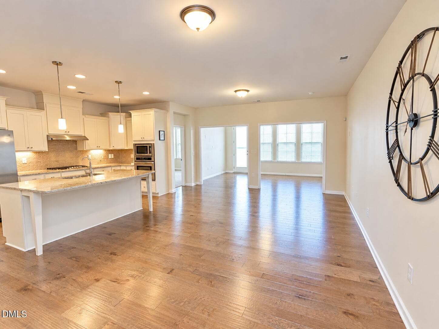 Bright Empty Open-Plan Kitchen and Livin - 1026 Carraway Lane, Durham, NC 27703
