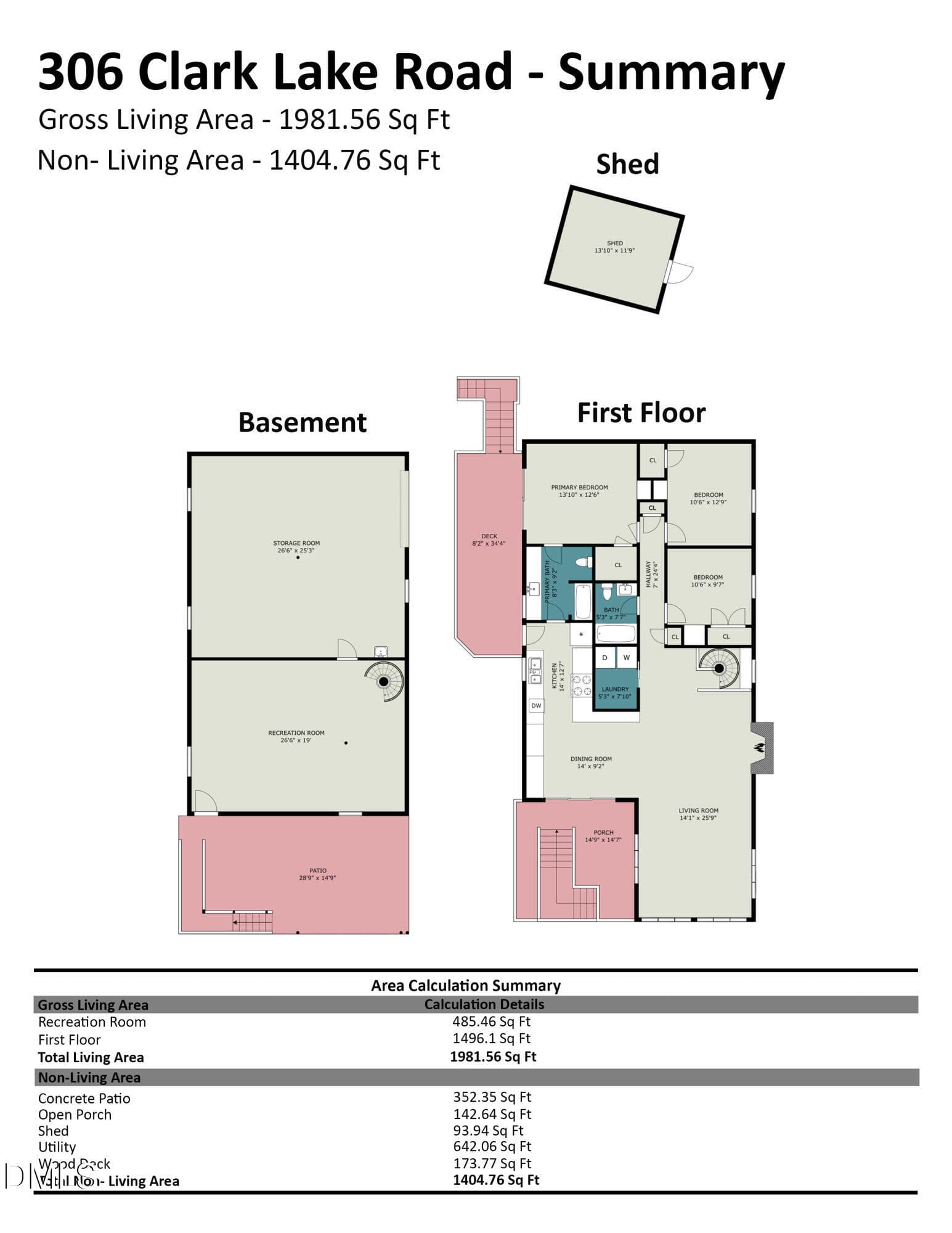 COMPLETE FLOOR PLAN - 306 Clark Lake Road, Durham, NC 27707