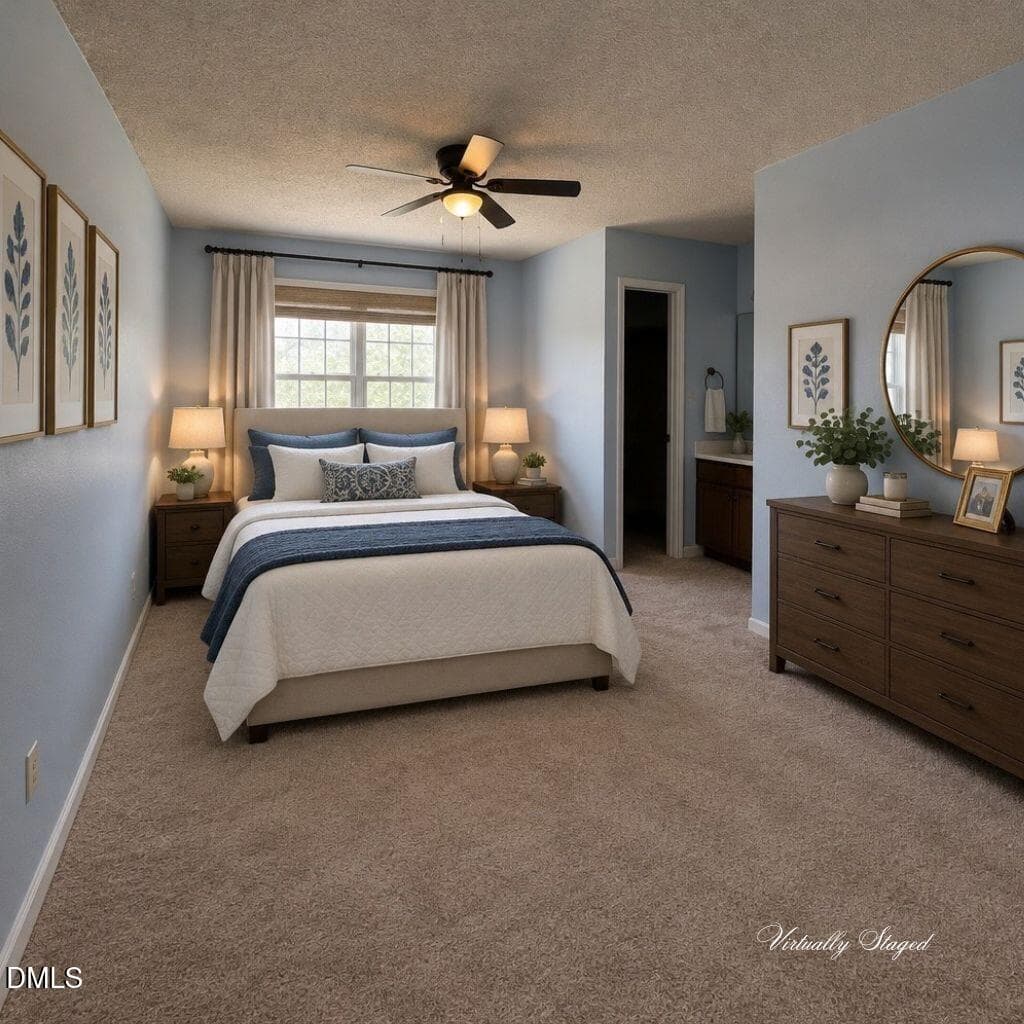 Virtually Stage Bedroom - 107 Copper Stone Street, Smithfield, NC 27577
