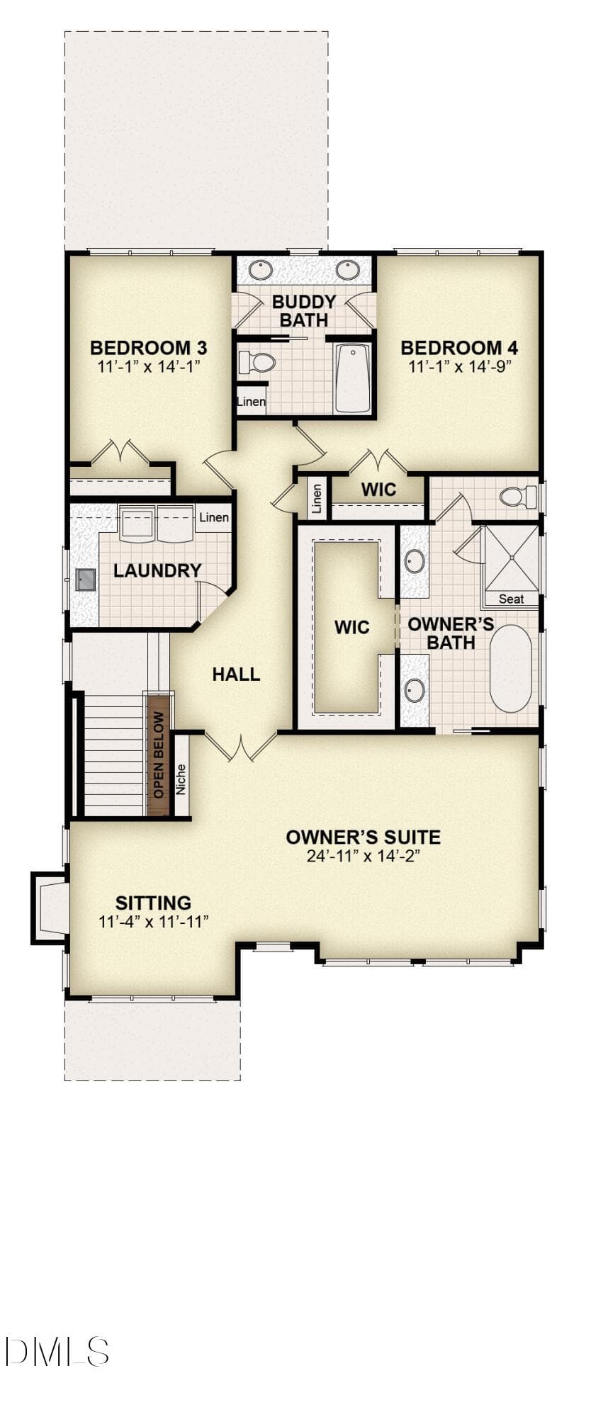 Hillcrest FP 2nd Floor - 406 Hillcrest Road, Apex, NC 27502