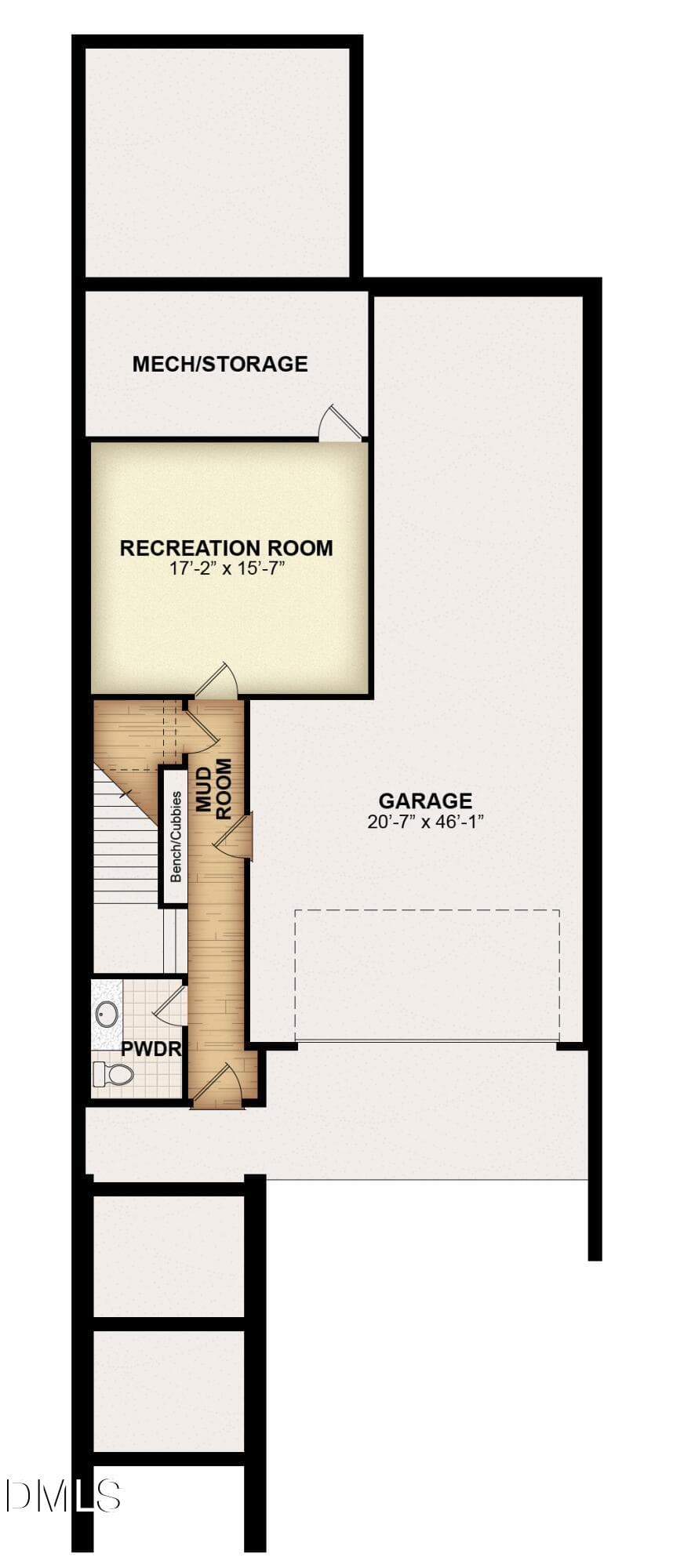 Hillcrest FP basement - 406 Hillcrest Road, Apex, NC 27502