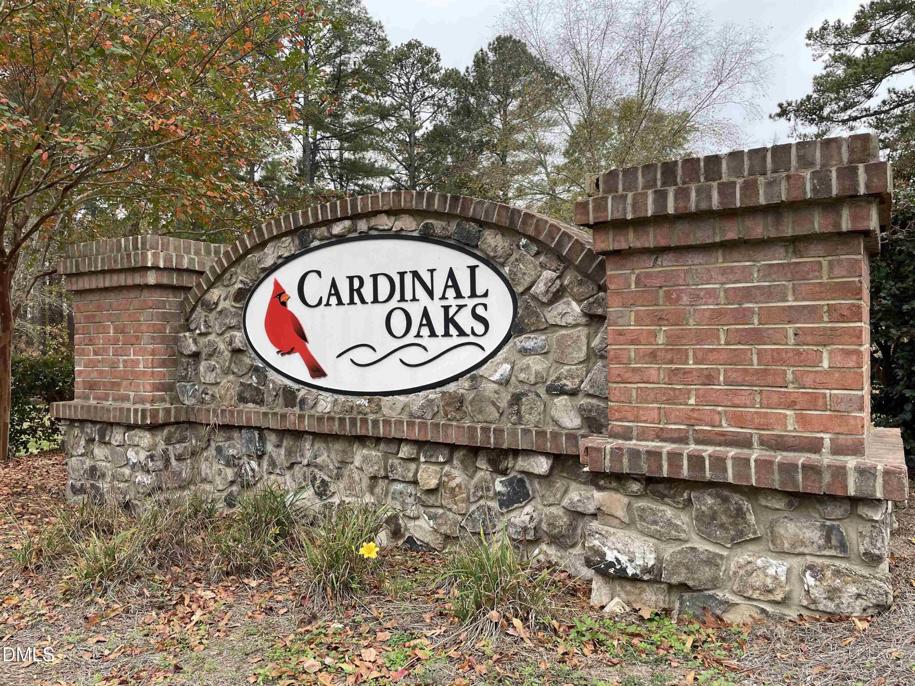 Cardinal Oaks Sign - 131 Kinnakeet Drive, Durham, NC 27704