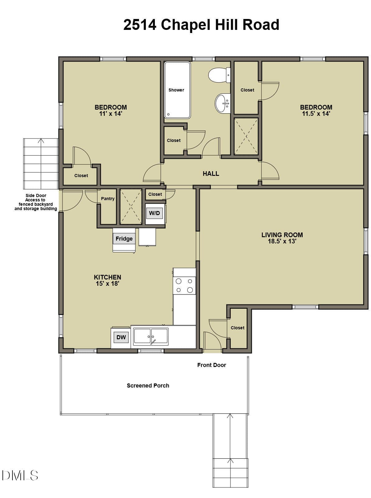 Floor Plan - 2514 Chapel Hill Road, Durham, NC 27707