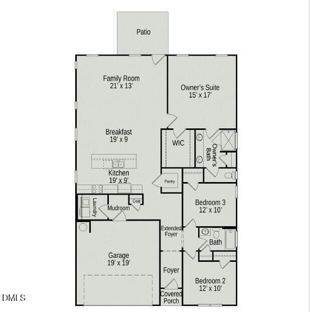 Floor Plan - 1236 Pink Geranium Drive, Benson, NC 27504