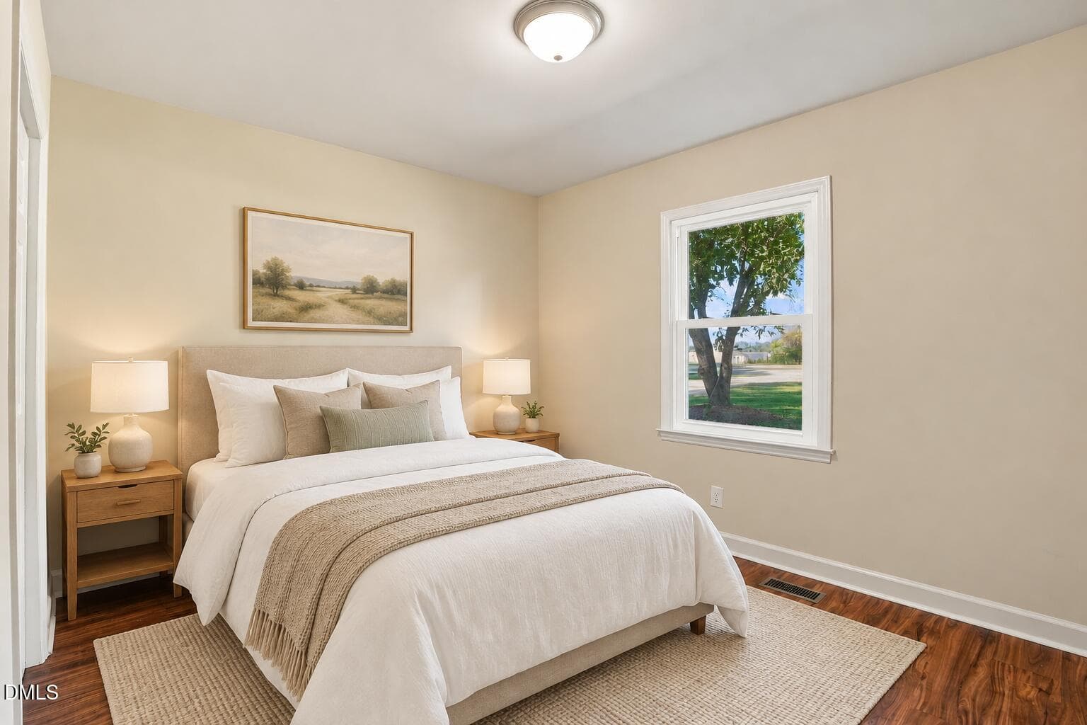 Uncluttered neutral bedroom staging - 11262 Nc 42, Middlesex, NC 27557