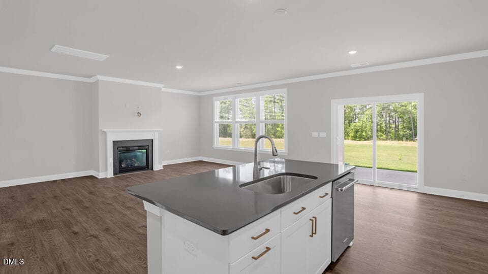 KITCHEN AND LIVING ROOM - 2337 Horton Park Drive, Apex, NC 27539