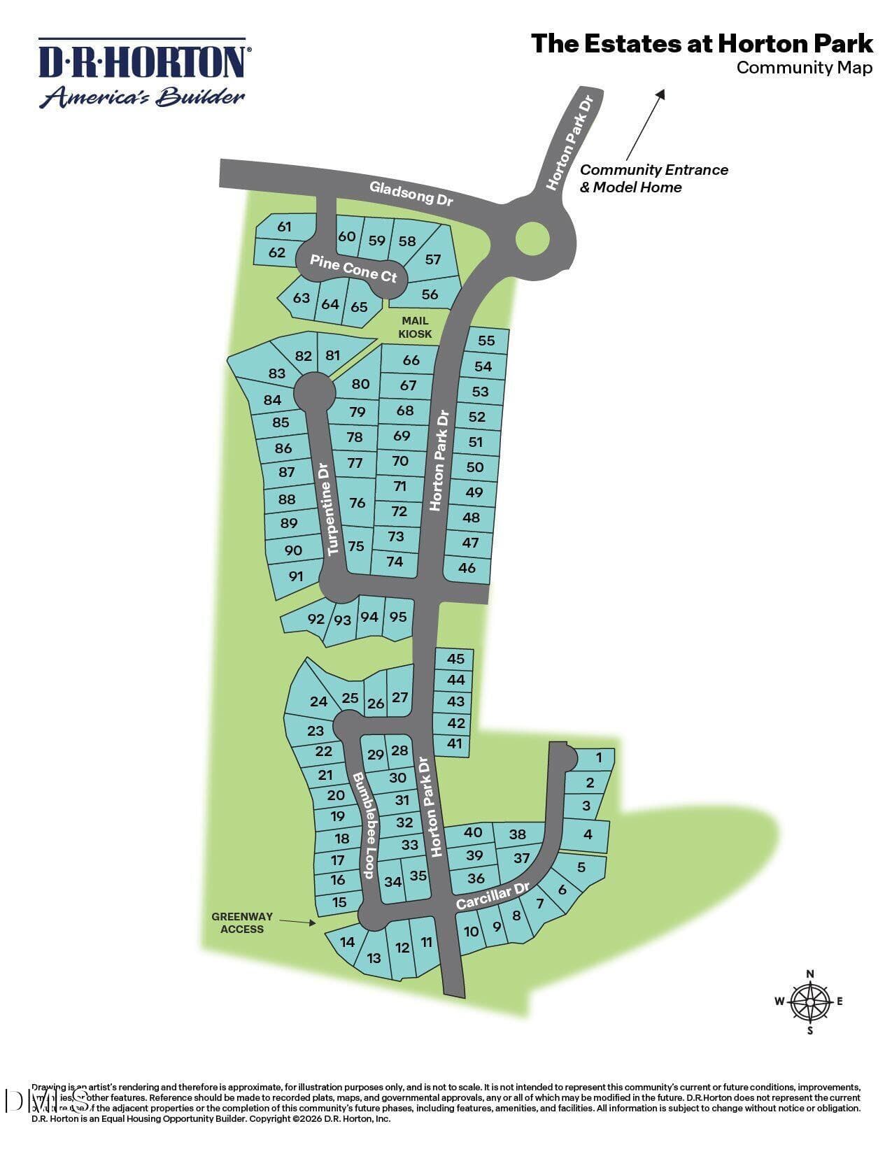 THE ESTATES AT HORTON PARK SITE MAP - 2337 Horton Park Drive, Apex, NC 27539