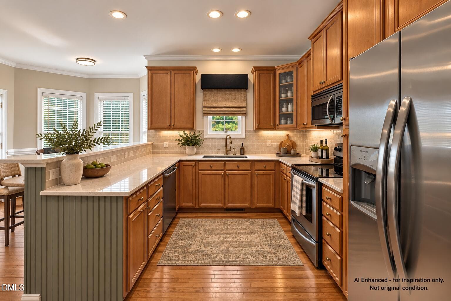 Warm AI-Enhanced Traditional Kitchen - 516 Deacon Ridge Street, Wake Forest, NC 27587
