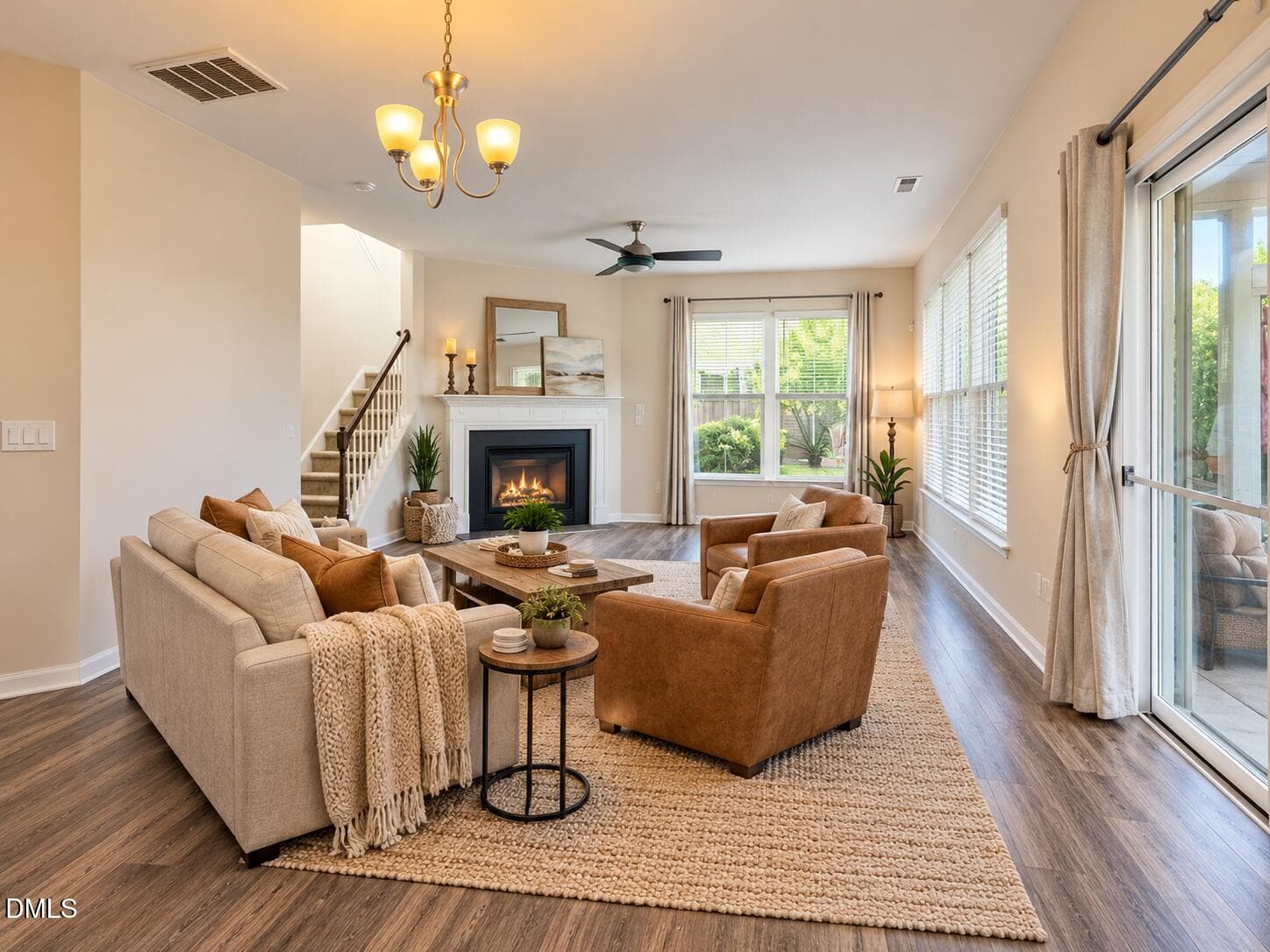 Cozy Neutral Farmhouse Living Room - 4404 Riley Drive, Knightdale, NC 27545