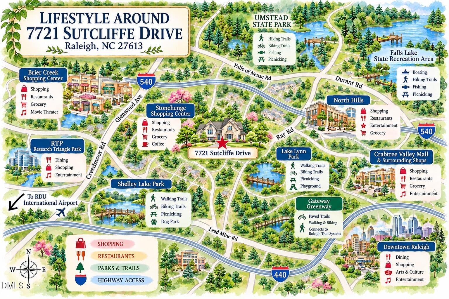 7721 Sutcliffe Dr.Whimsical LIfestyle Ma - 7721 Sutcliffe Drive, Raleigh, NC 27613
