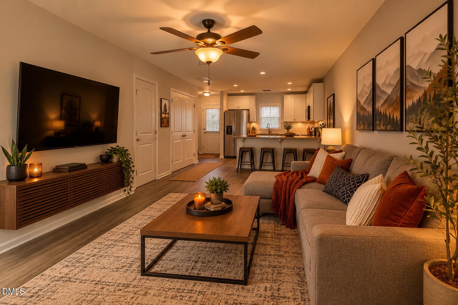 Cozy Warm-Toned Farmhouse Living Space - 262 S Raleigh Street, Angier, NC 27501