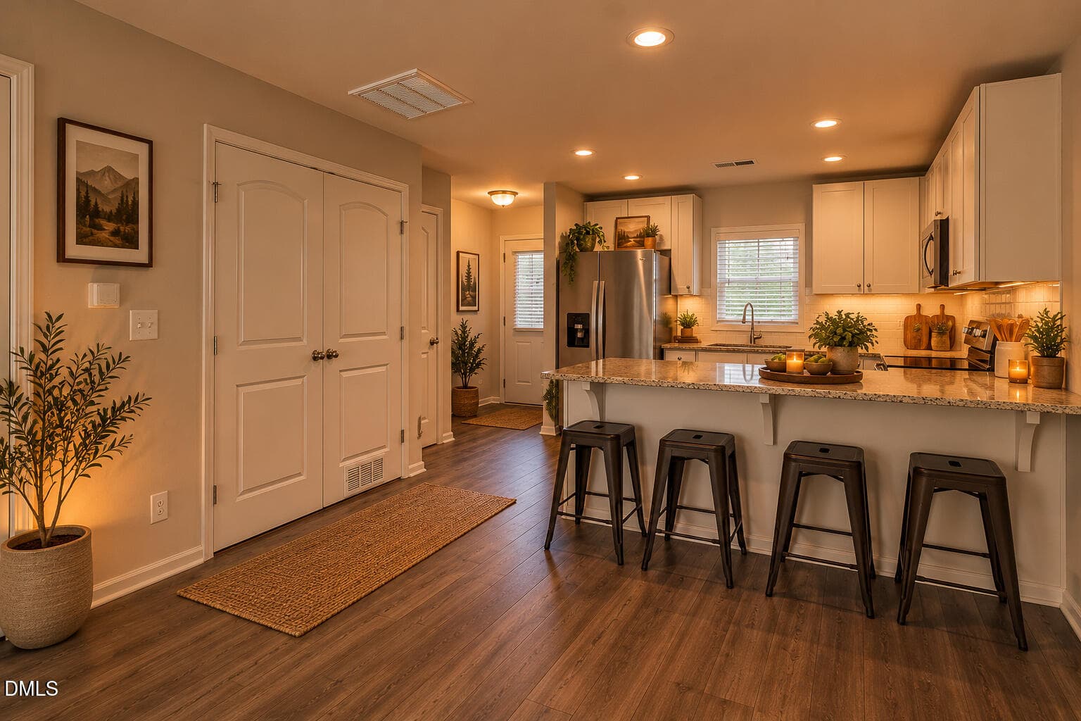 Warm Modern Kitchen and Entryway - 262 S Raleigh Street, Angier, NC 27501