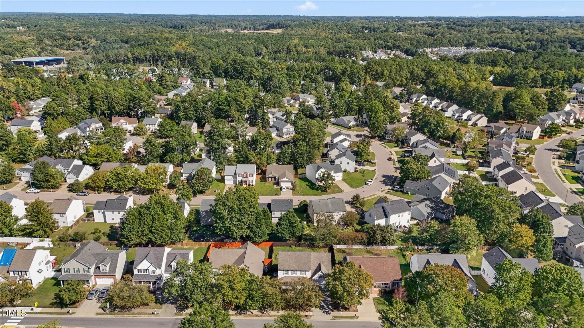 Aerial View - 8516 Wild Wood Forest Drive, Raleigh, NC 27616