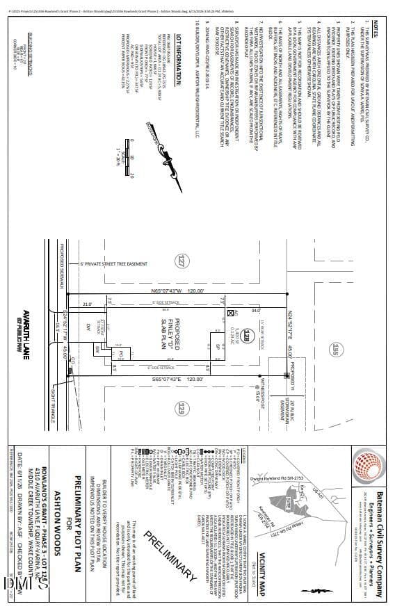 Plot Plan - 4310 Avaruth Lane 128, Fuquay Varina, NC 27526