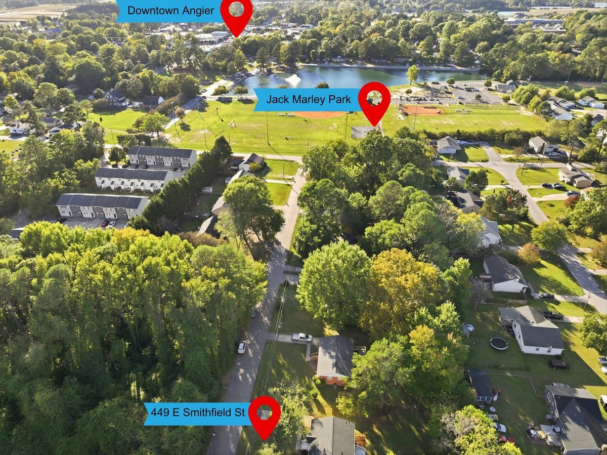 One block to Jack Marley Park - 449 E Smithfield Street, Angier, NC 27501