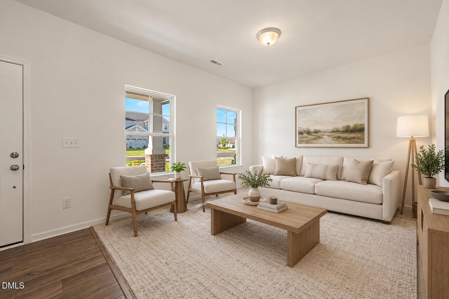 Cozy Neutral Modern Living Room - 417 Marthas View Way, Wake Forest, NC 27587
