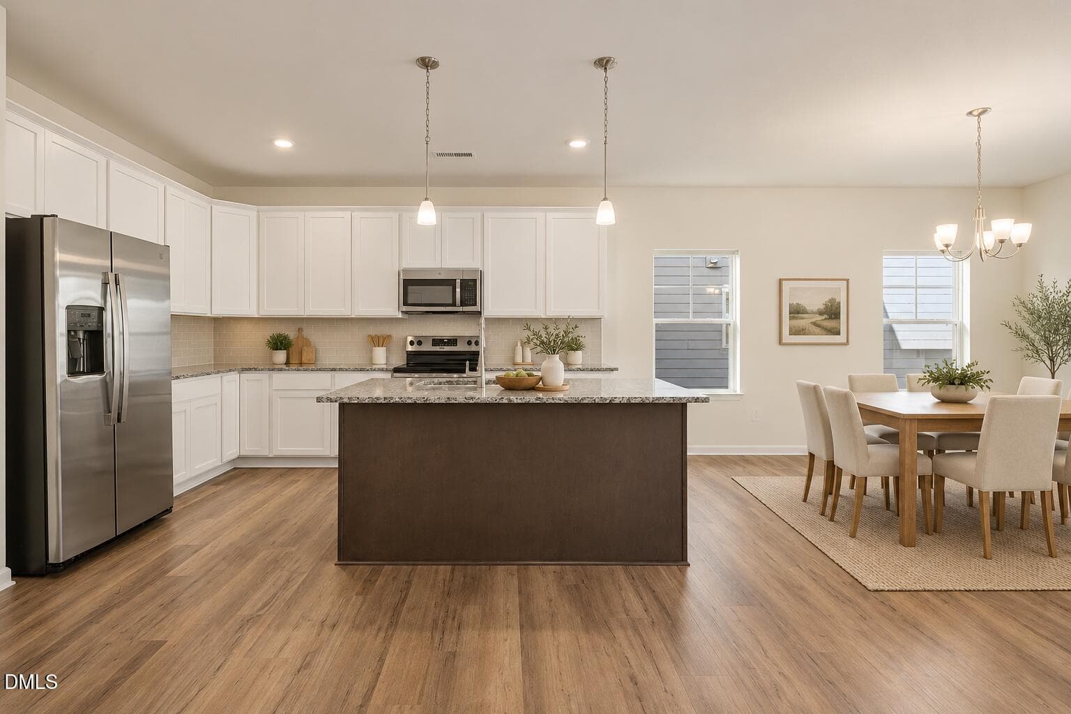 Bright Modern Farmhouse Kitchen Dining A - 417 Marthas View Way, Wake Forest, NC 27587