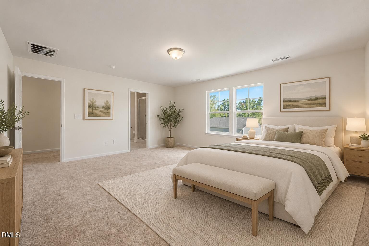 Calm Scandinavian Bedroom Retreat - 417 Marthas View Way, Wake Forest, NC 27587