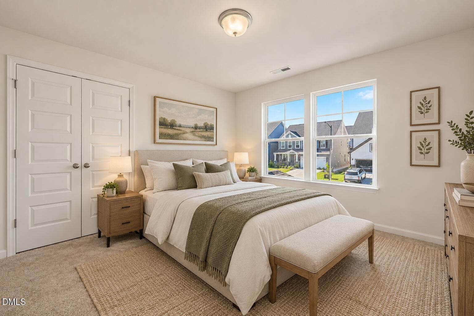 Sunlit Sage and Cream Bedroom - 417 Marthas View Way, Wake Forest, NC 27587