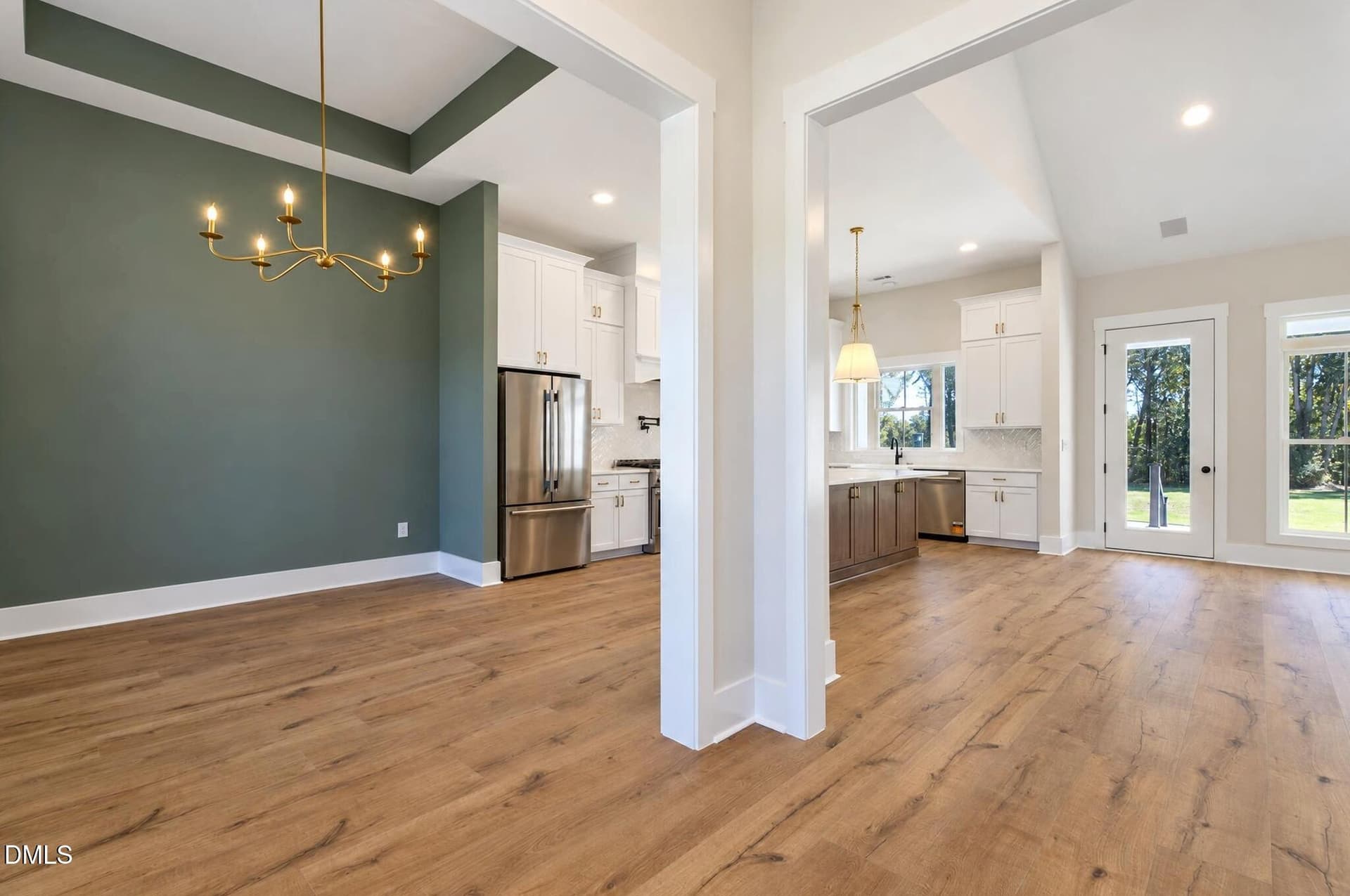 View from Foyer to Dining and Kitchen - 9389 Nc-210, Four Oaks, NC 27524