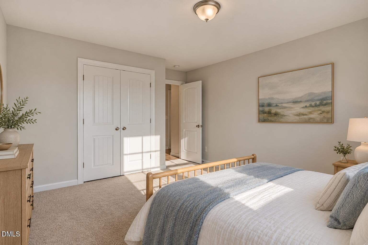 Oak spindle bed in serene secondary bedr - 224 Starlet Ridge Way, Clayton, NC 27520
