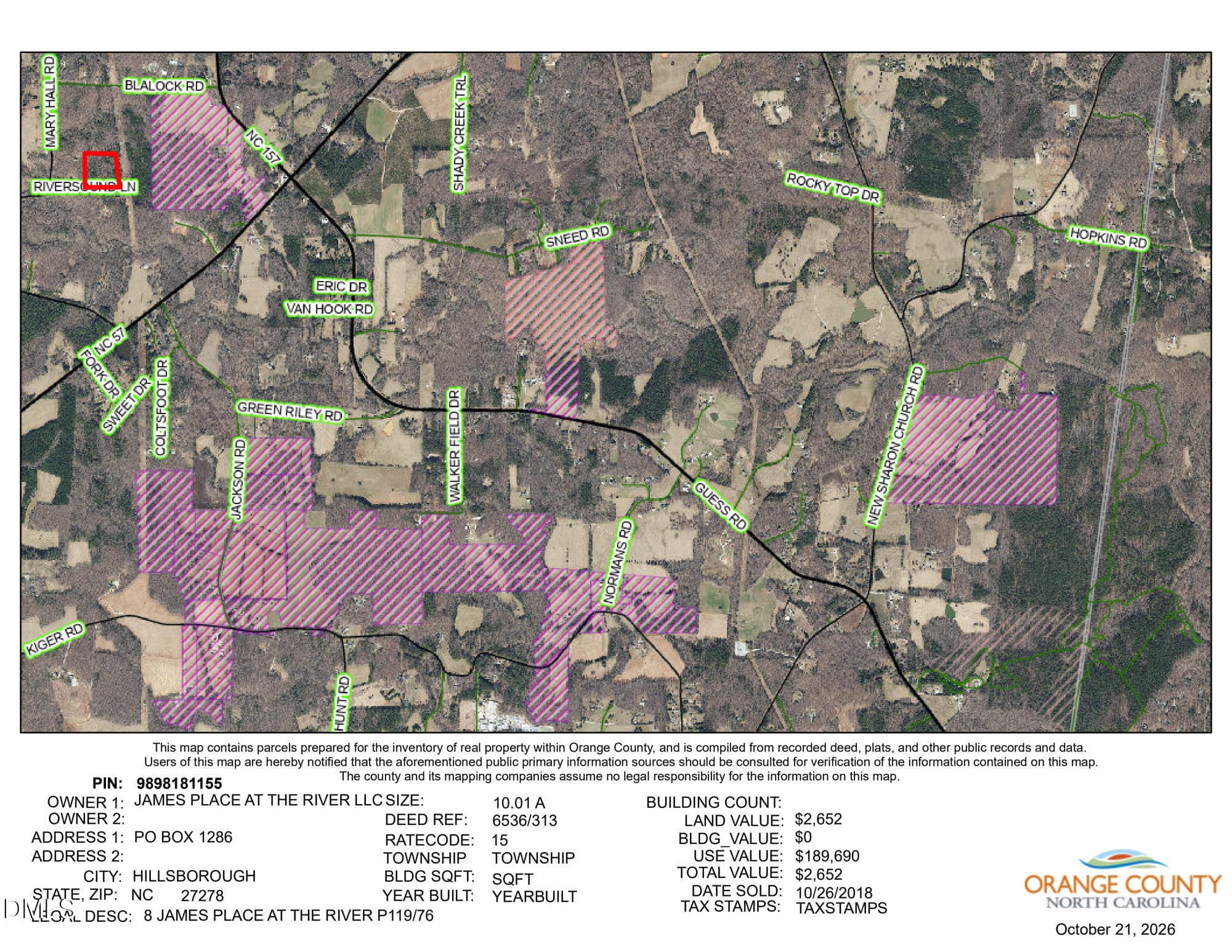 GIS Lot 8 James Place At the River - Lot 8 Riversound Lane, Rougemont, NC 27572