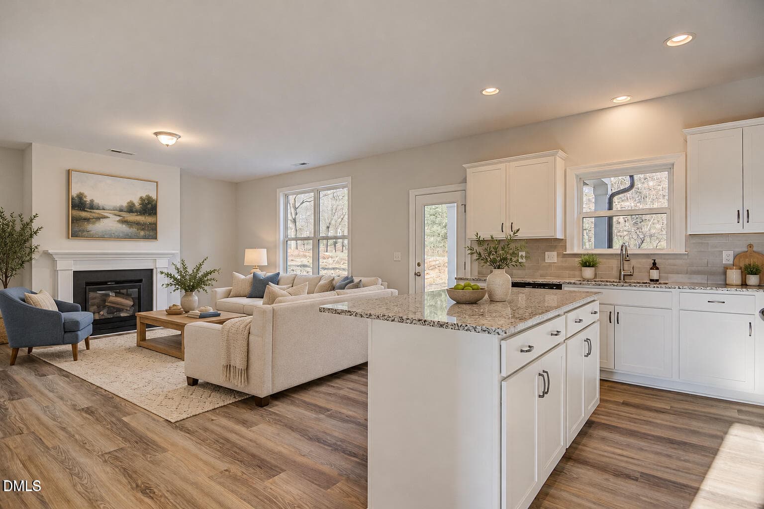 11-living-kitchen - 175 Starlet Rdg Way, Clayton, NC 27520