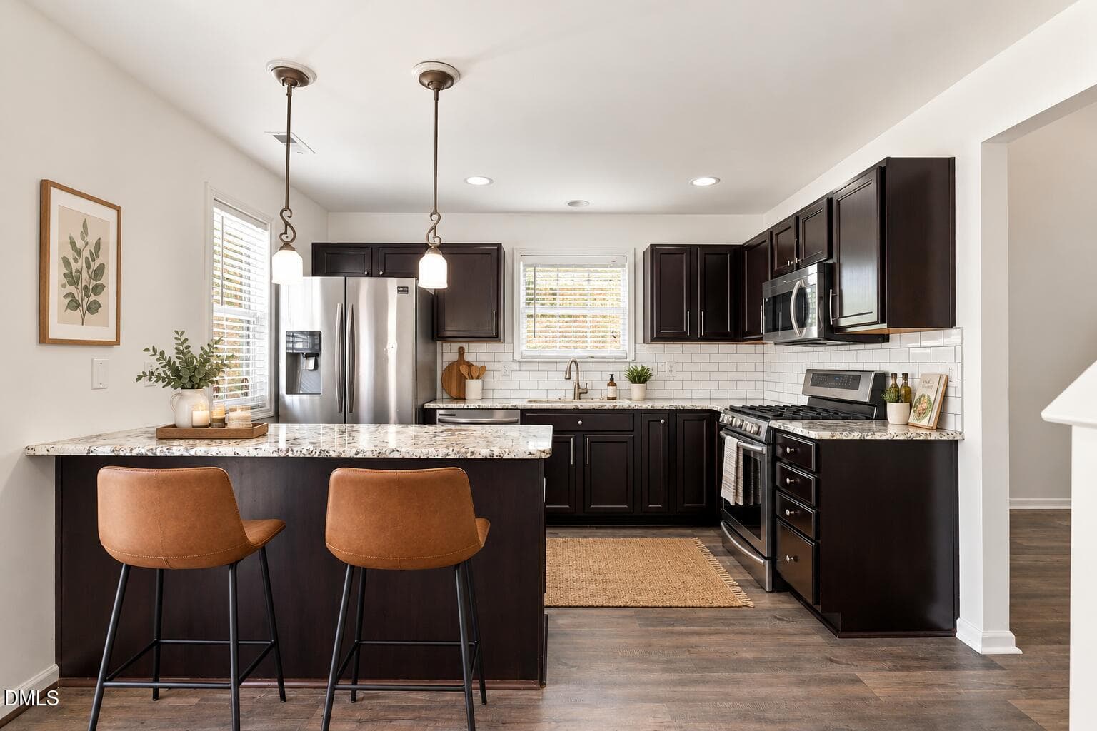 Virtually Staged Kitchen and Breakfast - 8009 River Water Court, Raleigh, NC 27616
