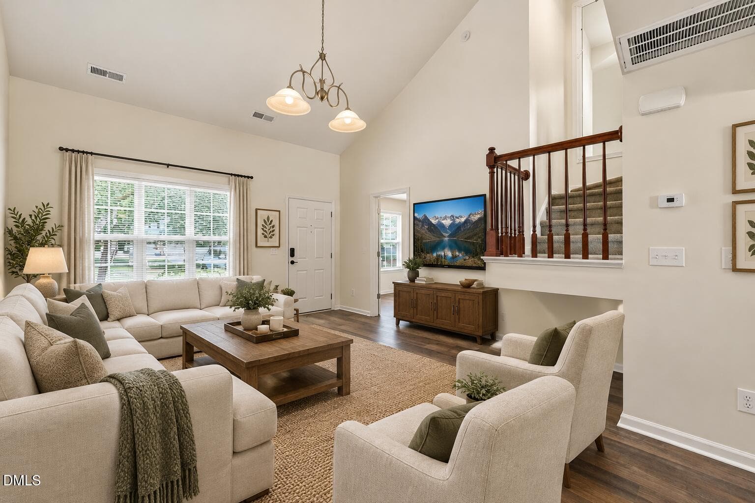 Virtually Staged Family Room - 8009 River Water Court, Raleigh, NC 27616