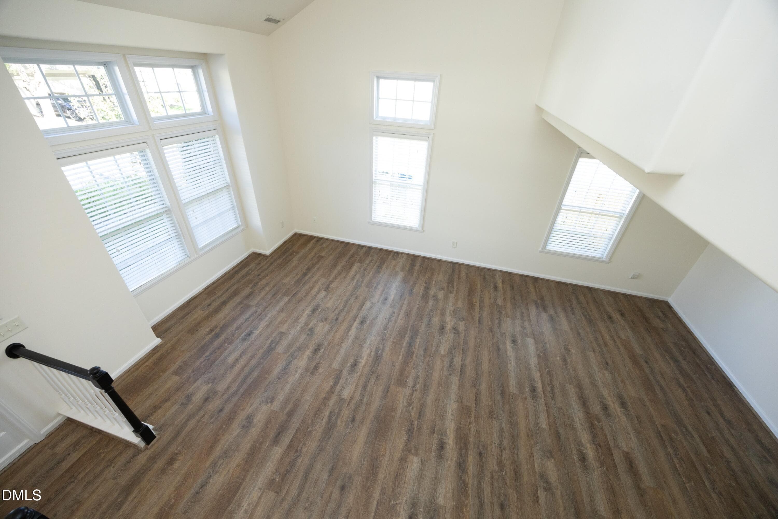 LivingDiningFromStairs - 1529 Pebble Creek Crossing, Durham, NC 27713