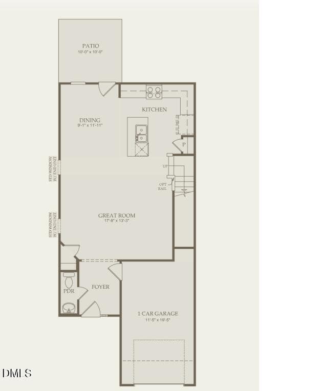 Floor Plan-Main-Lower - 268 Ravenscraig Park Place, Raleigh, NC 27603