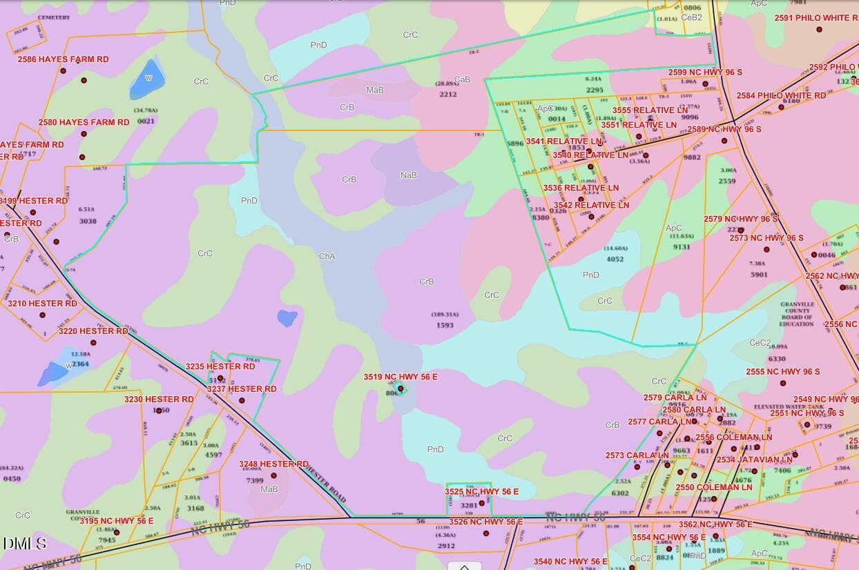 Soils tax map - 0 Nc-56 Highway, Creedmoor, NC 27522