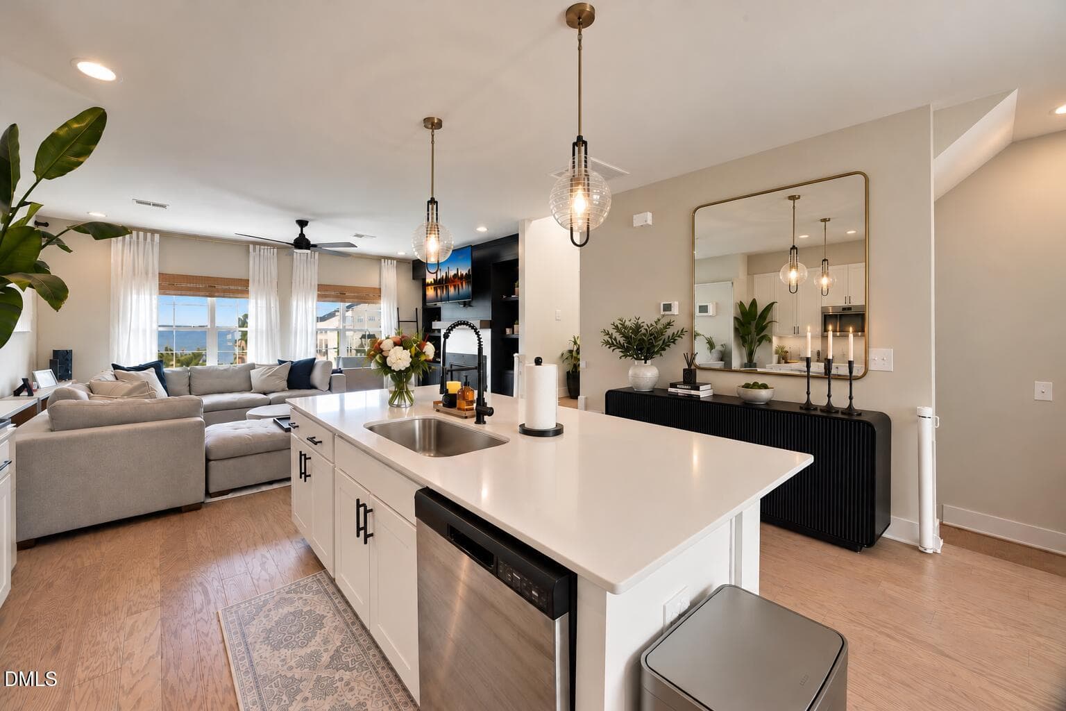 Kitchen and Living Room Gathering - 8111 Diversy Way, Raleigh, NC 27613