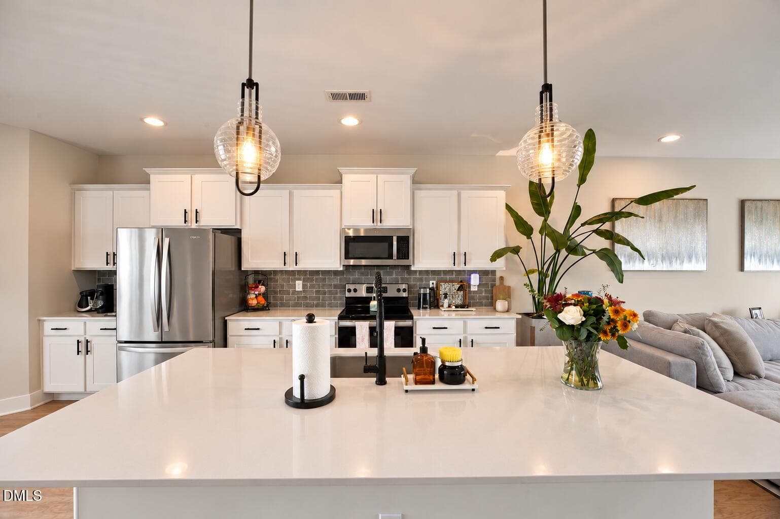 Warm Modern Kitchen with Styled Accents - 8111 Diversy Way, Raleigh, NC 27613