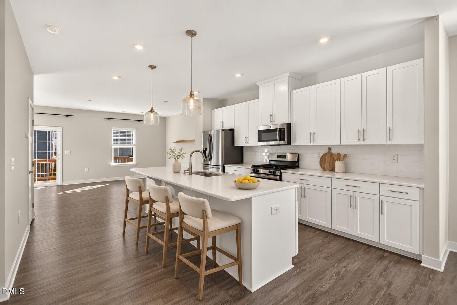 Virtually staged kitchen - 229 Tamworth Creek, Durham, NC 27707