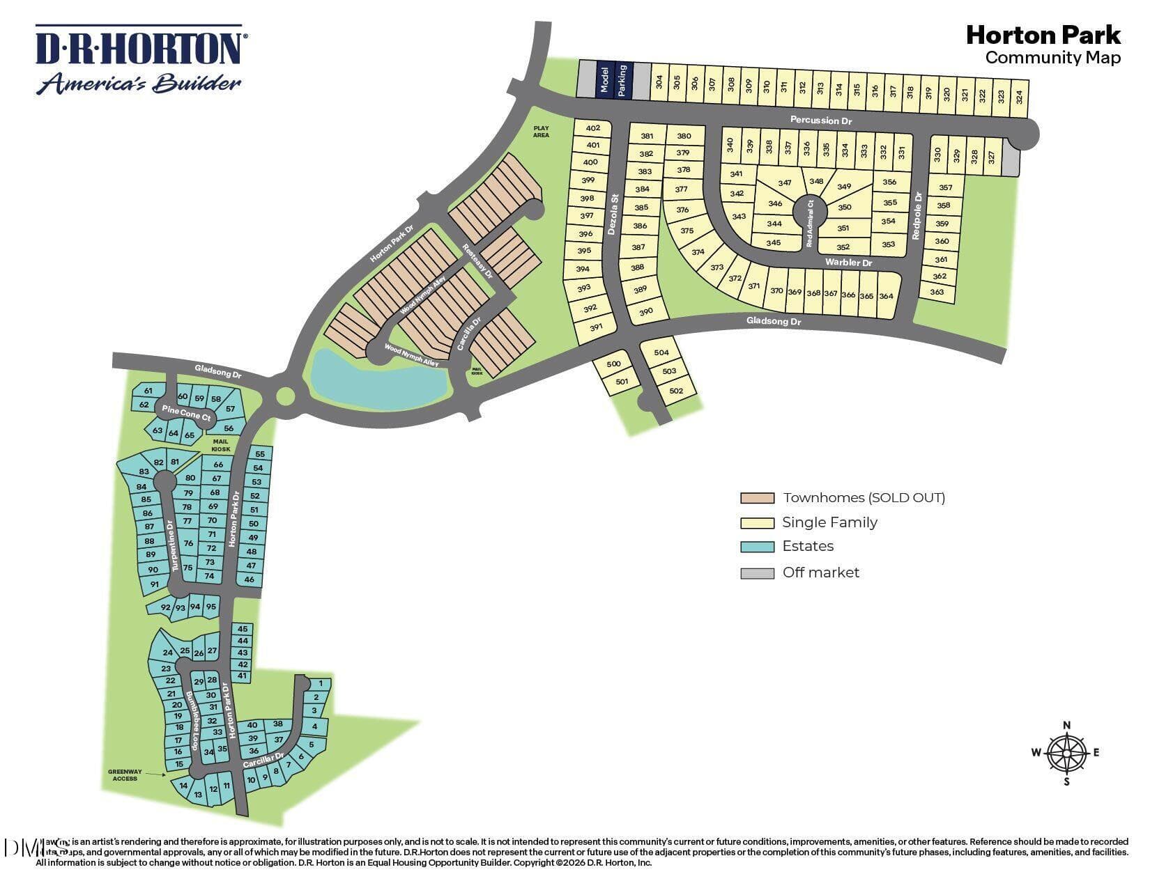 HORTON PARK COMMUNITY SITE MAP - 5021 Dezola Street, Apex, NC 27539