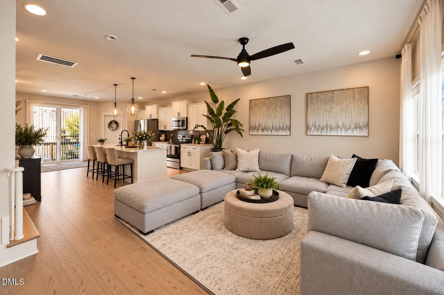 Warm Neutral Open-Plan Living Space - 8111 Diversy Way, Raleigh, NC 27613